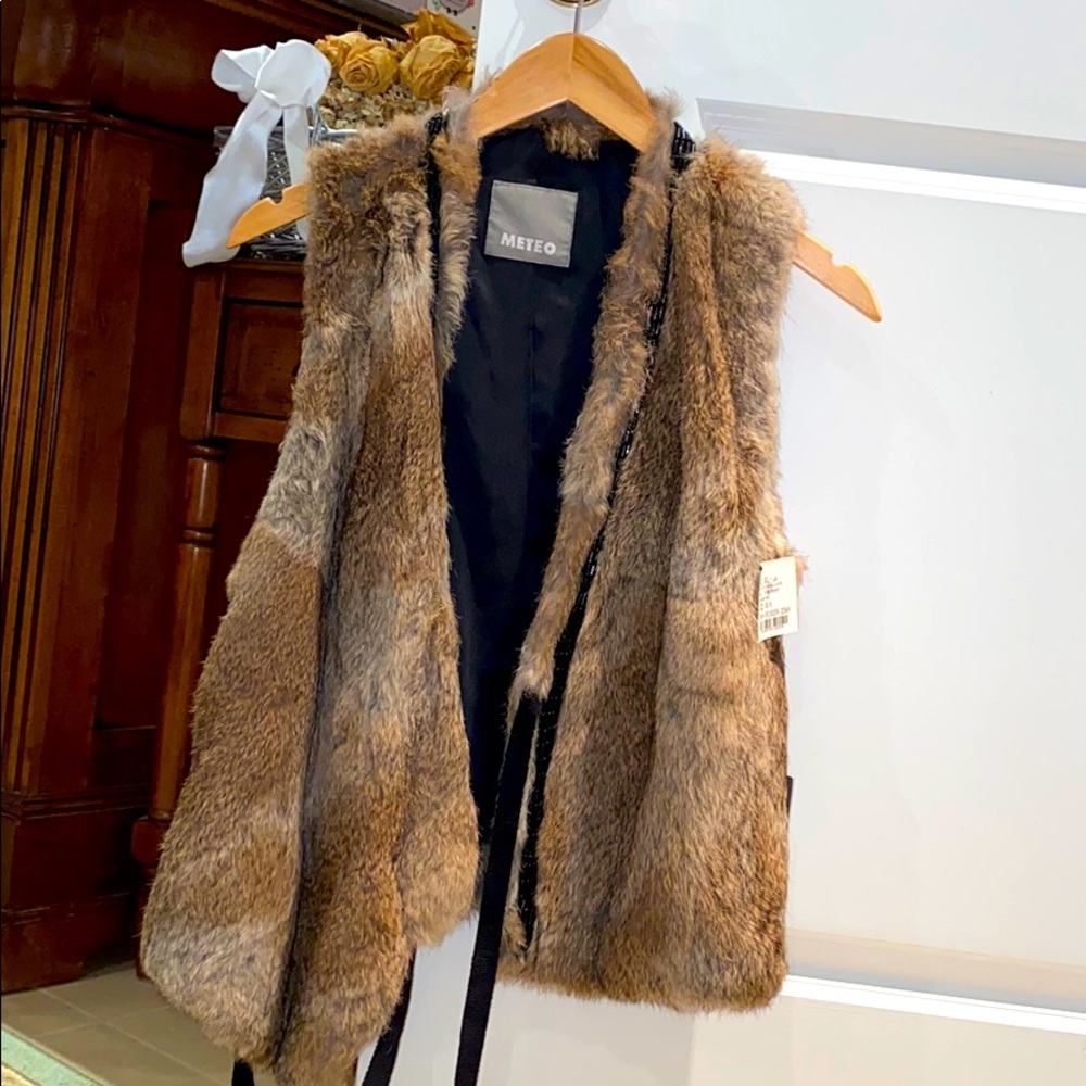 Meteo by Yves Salomon Fur Beaded Vest